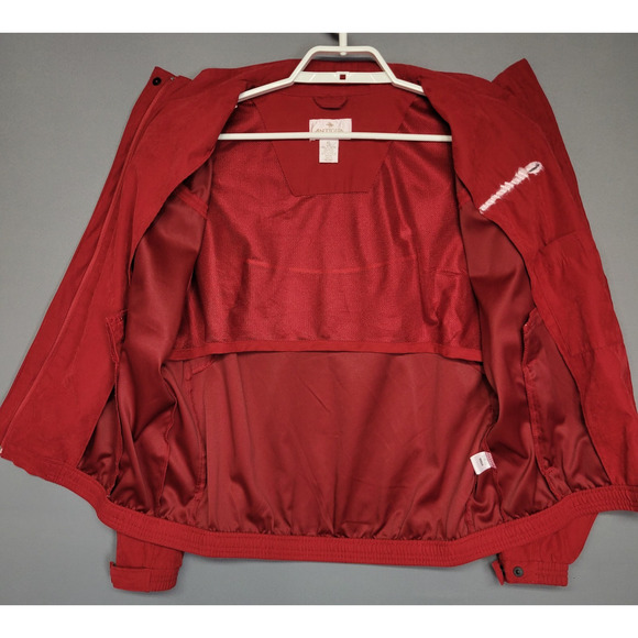 Antigua Boat Jacket Hatteras Island Yachts Gear Womens XL Red Mock Neck Zip - Picture 3 of 15